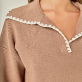 Embroidered Knit Top