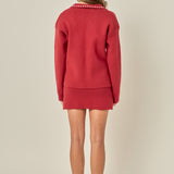 Collared Knit Top
