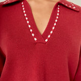 Collared Knit Top
