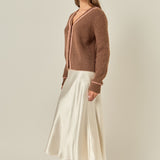 Contrast Piping Cardigan