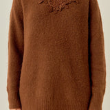 Lace Trim Pullover Sweater