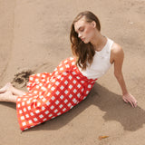 A-line Plaid Midi Skirt