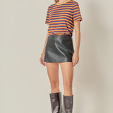 Striped Round Neck Top