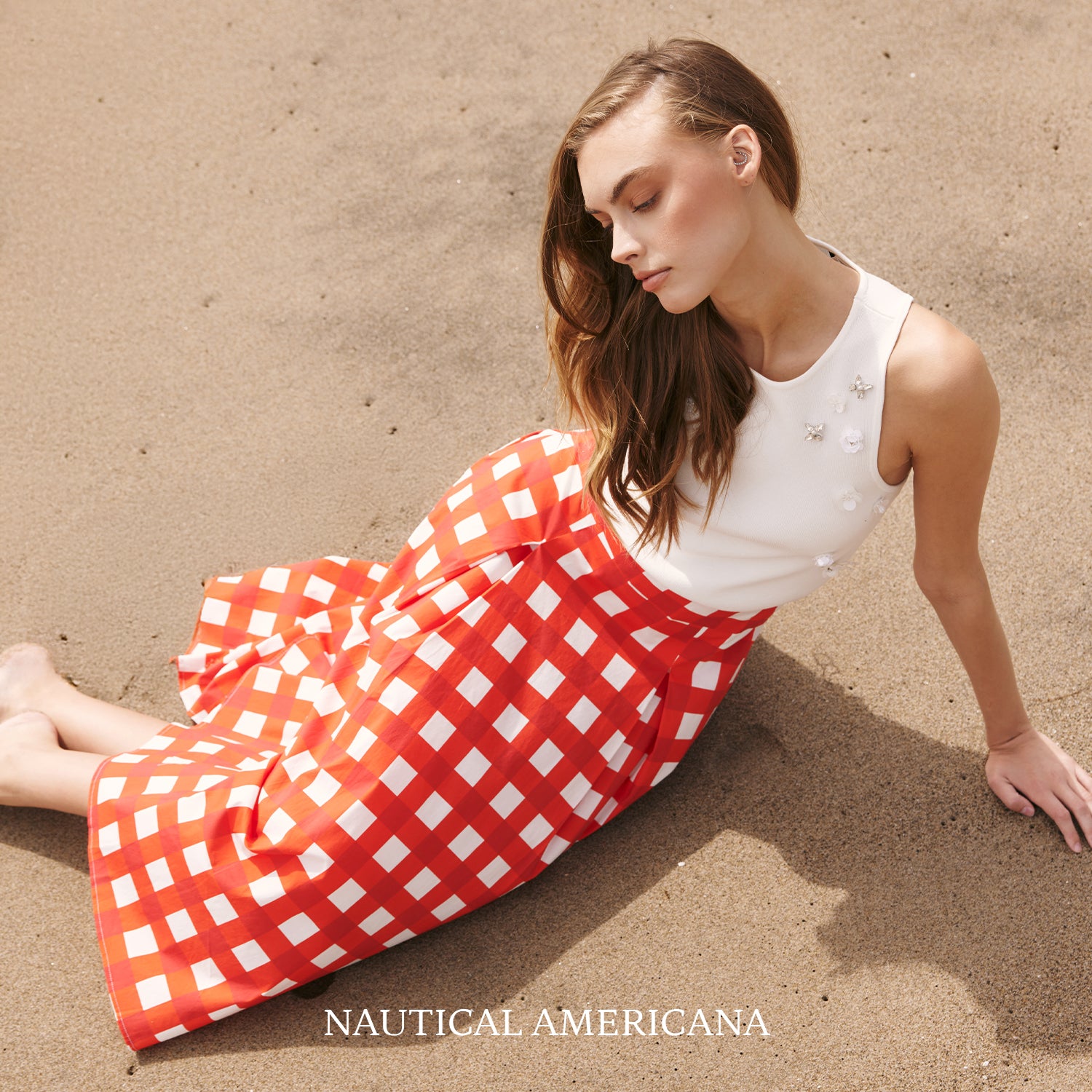 Pleated A-line Knit Midi Dress English Factory Pleated A-line Knit Midi Dress English Factory