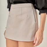 Front Welt Pockets Skort