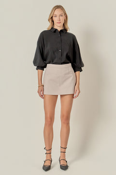 Front Welt Pockets Skort