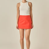 Front Welt Pockets Skort