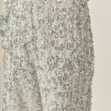 Sequin Tweed Culotte Pants