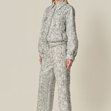 Sequin Tweed Culotte Pants