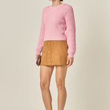 Round-neck Knit Sweater