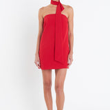 Choker Tie Mini Dress