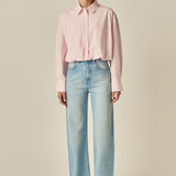 Bubble Hem Long Sleeve Shirt