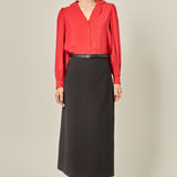 Scallop Collared Dress Shirt