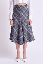Load image into Gallery viewer, Plaid Midi A Line Skirt
