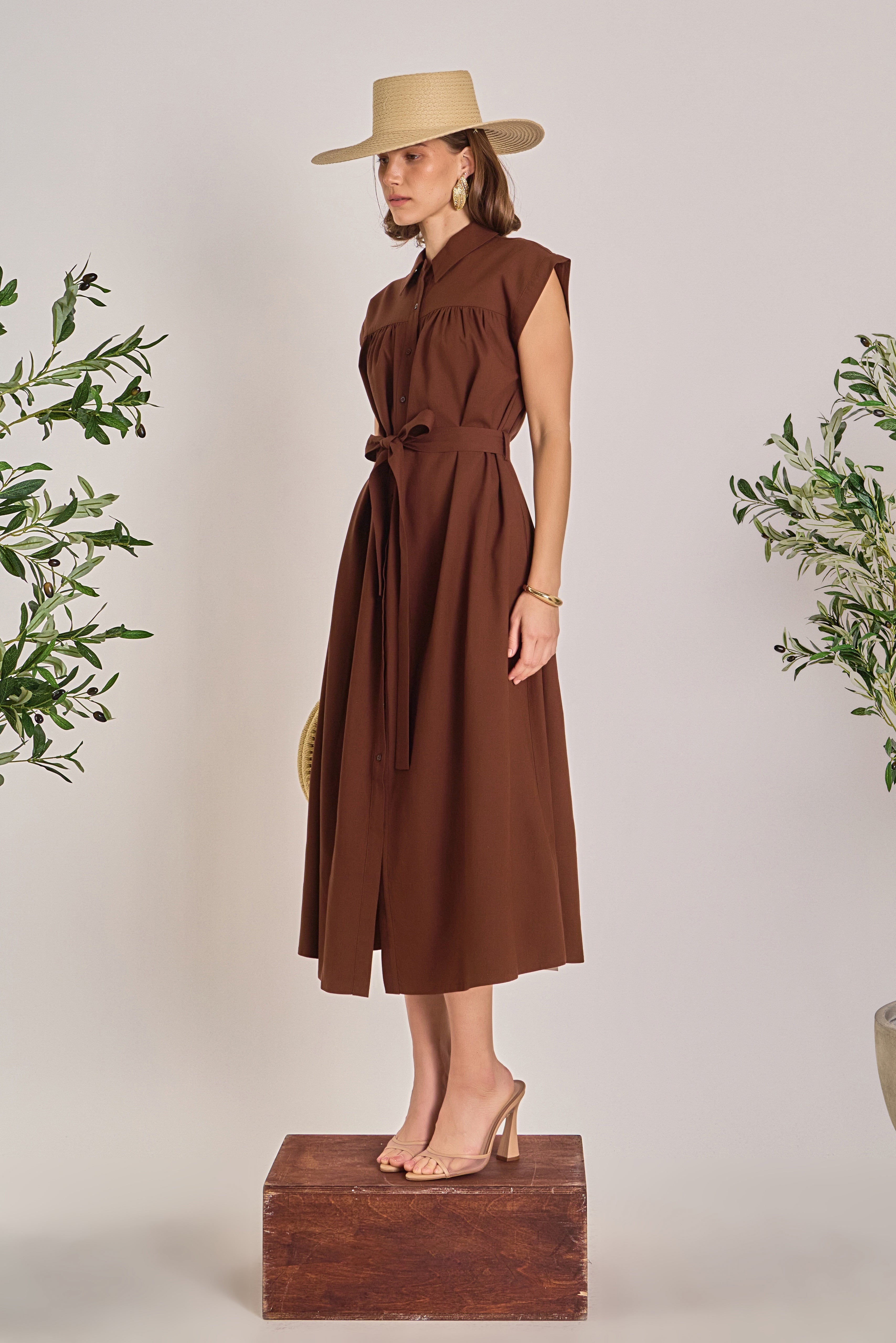 linen belted dress Beige - Button Mini Dress - Dress With Pockets Only Non Pure Linen Belted Midi Shirt
