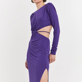 Long Sleeve Open-Back Maxi Dress