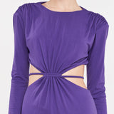 Long Sleeve Open-Back Maxi Dress