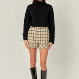 Plaid Cuffed Shorts