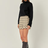 Plaid Cuffed Shorts