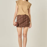 Solid Ribbed Cotton T-shirt