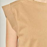 Solid Ribbed Cotton T-shirt