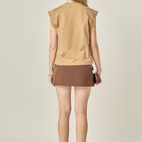 Solid Ribbed Cotton T-shirt