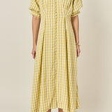 Gingham Puff Sleeve Dress