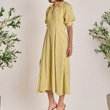 Gingham Puff Sleeve Dress