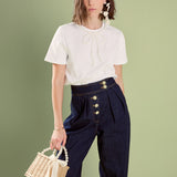 Annabelle Beaded Bow Tee