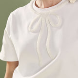 Annabelle Beaded Bow Tee