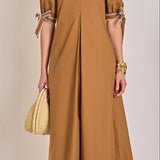 Stitch Detailed Midi Dress