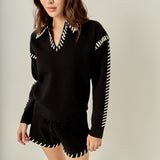 Stitch Detail Knit Shorts