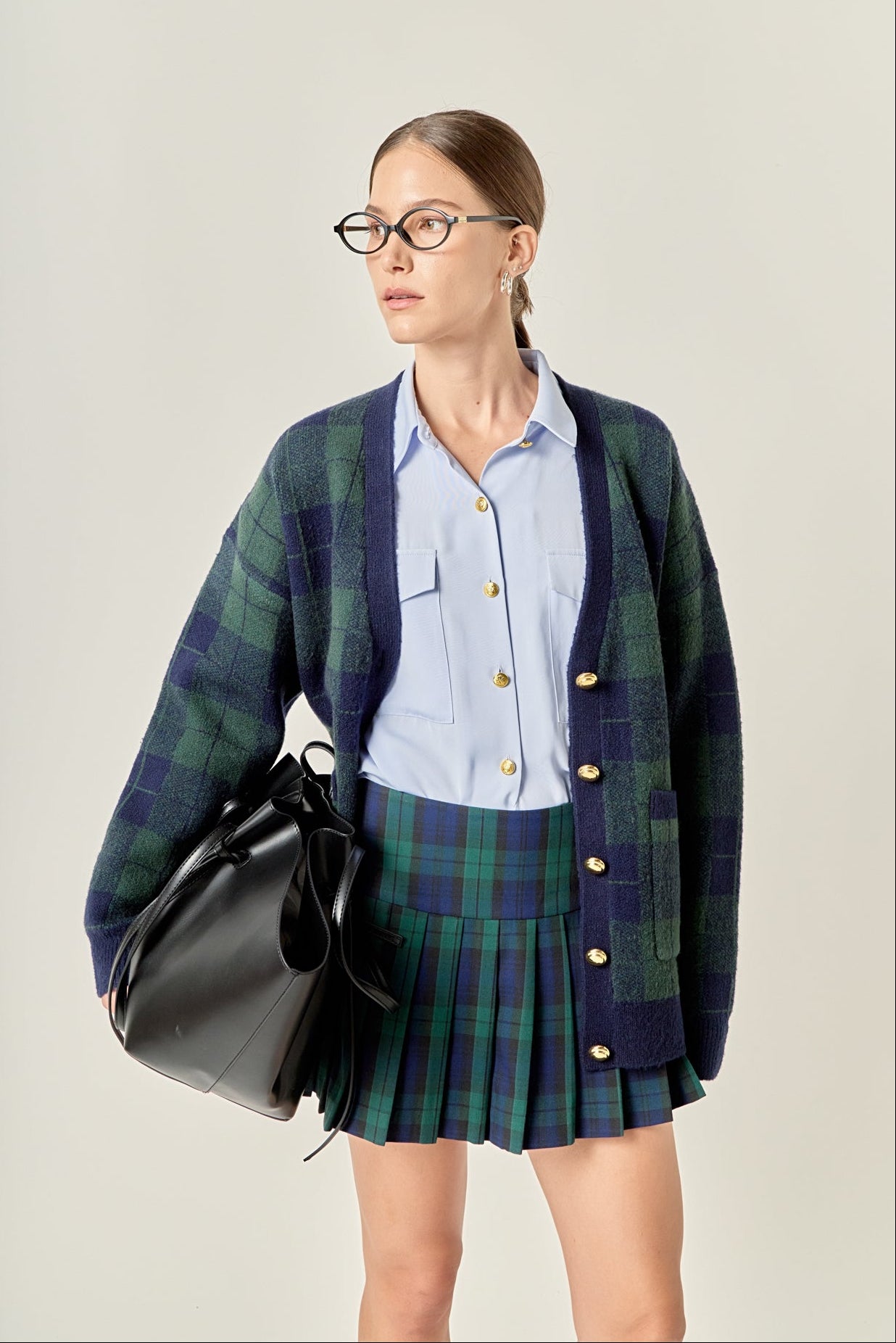 カーディガン epine check knit cardigan Check Cardigan – English Factory