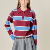 Striped Polo Knit Shirt