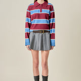 Striped Polo Knit Shirt