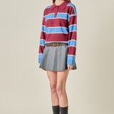 Striped Polo Knit Shirt
