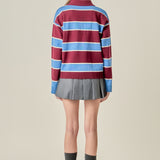 Striped Polo Knit Shirt