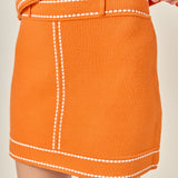 Denim-Look Knit Skirt