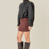 Technical Drawstring Bomber Jacket