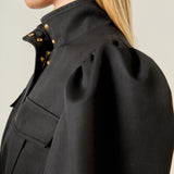 Technical Drawstring Bomber Jacket