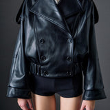 Trench Faux Leather Jacket