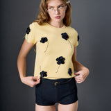 3D Flower Knit Top