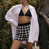 Buffalo Check Pull-On Shorts