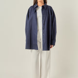 Oversized Poplin Button-Down Shirt