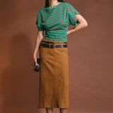 Striped Fitted Knit Top