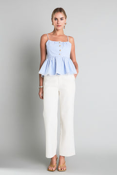 Striped Peplum Top