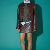 Faux Leather Skort