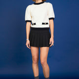 Combo Puff Sleeves Knit