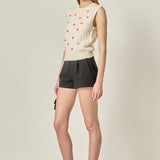 Embroidered Heart Knit Vest