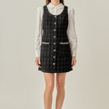 Tweed Sleeveless Mini Dress